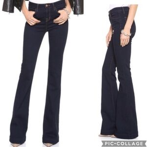 J Brand The Doll High Waisted Flare Bell Bottom Dark Wash Denim Jeans Women’s 28